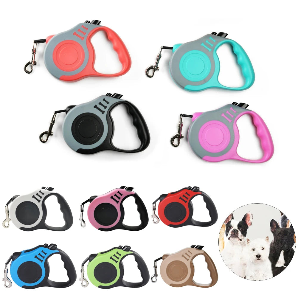 Premium Einziehbare Hundeleine 3M/5M – Starke Nylon-Leine für Hunde & Katzen