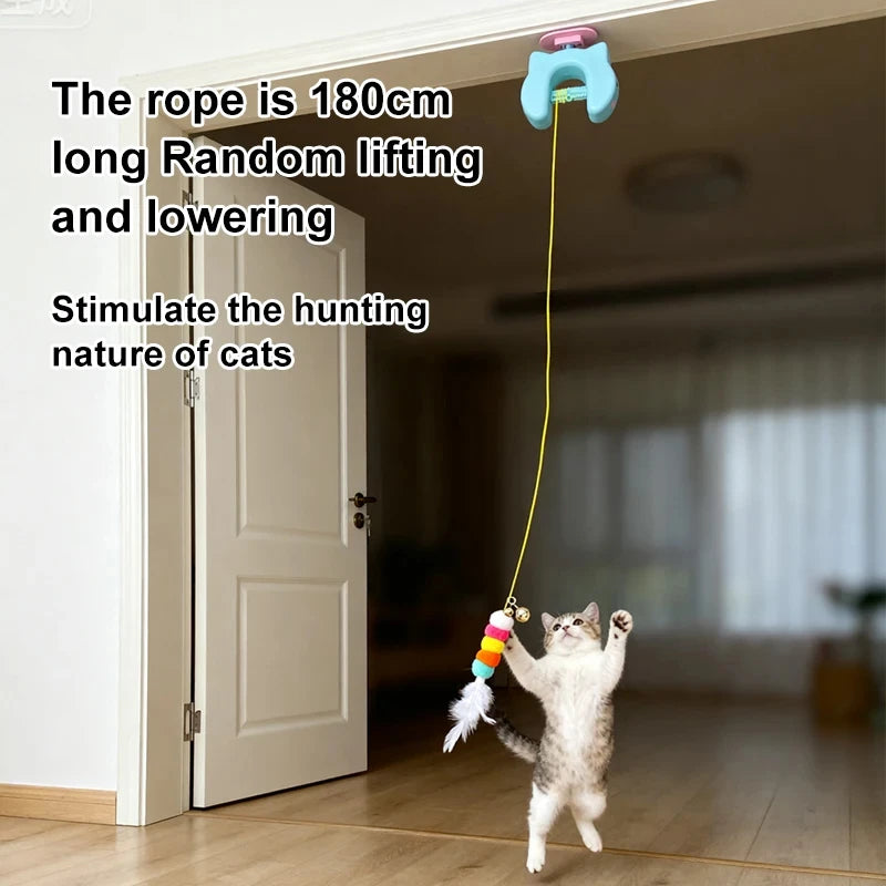 2 Seile Smart Türhängende Elektrische Katze – Automatische Feder Spielzeug