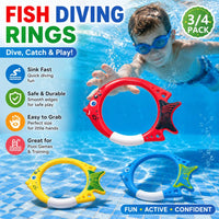 Kids Fish Shaped Pool Dive Rings