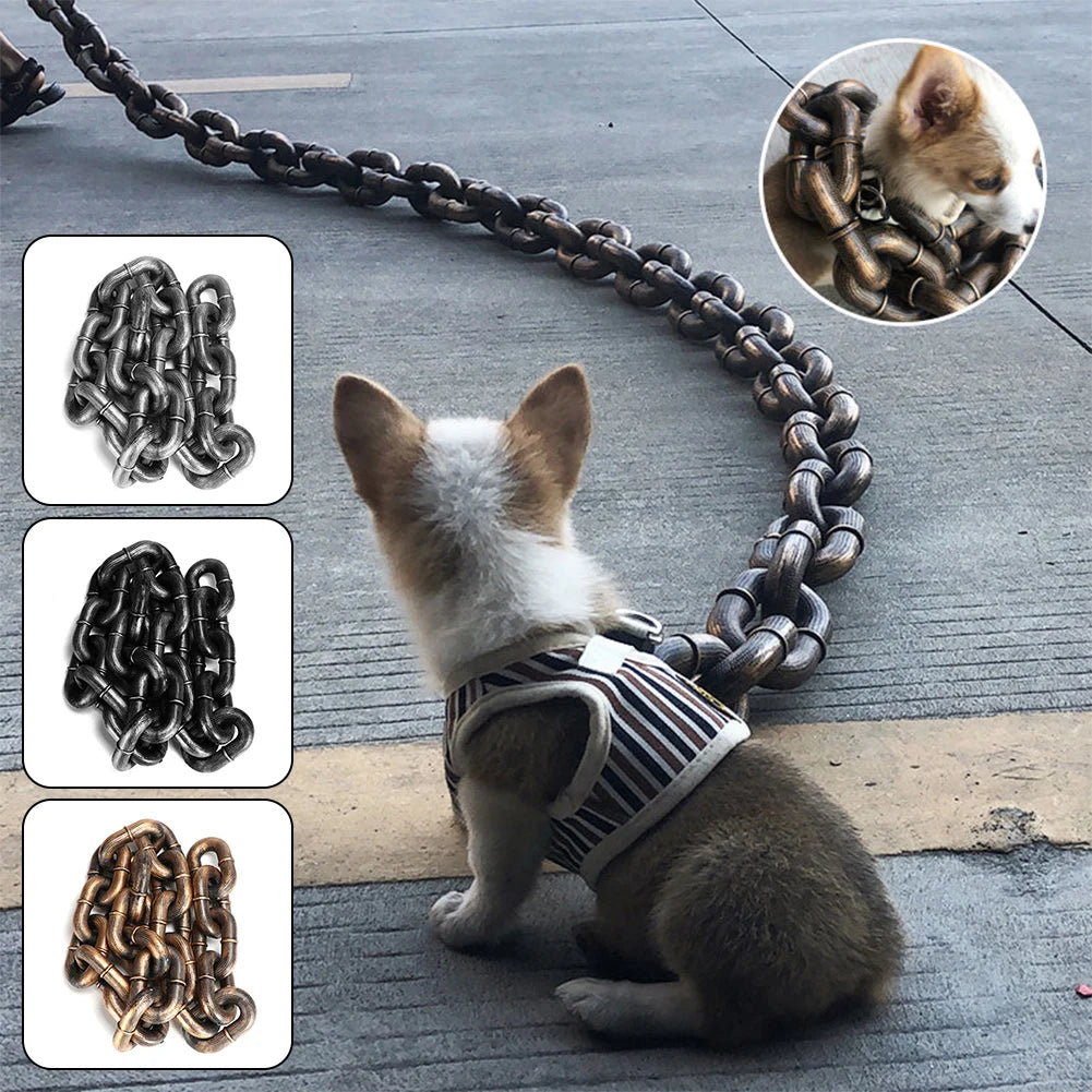 1,5m Lustige Plastik-Kettenhundeleine – Coole Halloween Props für Hunde & Katzen