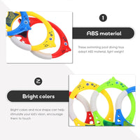 Kids Fish Shaped Pool Dive Rings