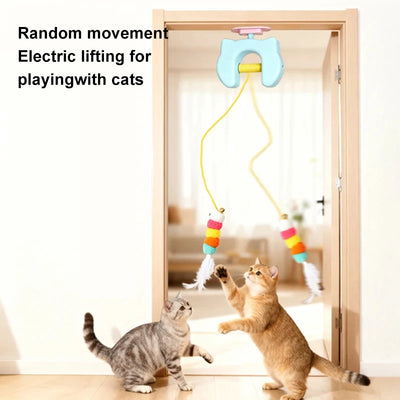 2 Seile Smart Türhängende Elektrische Katze – Automatische Feder Spielzeug